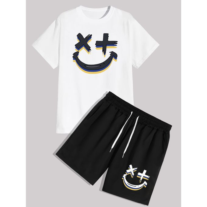 Yixin 【2 Pieces 】Short-sleeved T-shirt Set/top + Pants1201-1