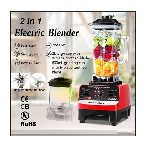 Silver Crest 2L Industrial 8500W Food Crusher Blender With 2 Jar